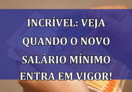 INCRIVEL: veja quando o NOVO salário minimo entra em vigor!