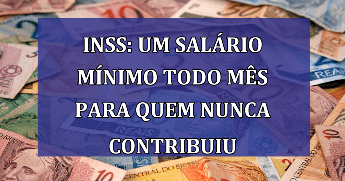 INSS: UM salario minimo todo mês para quem nunca contribuiu