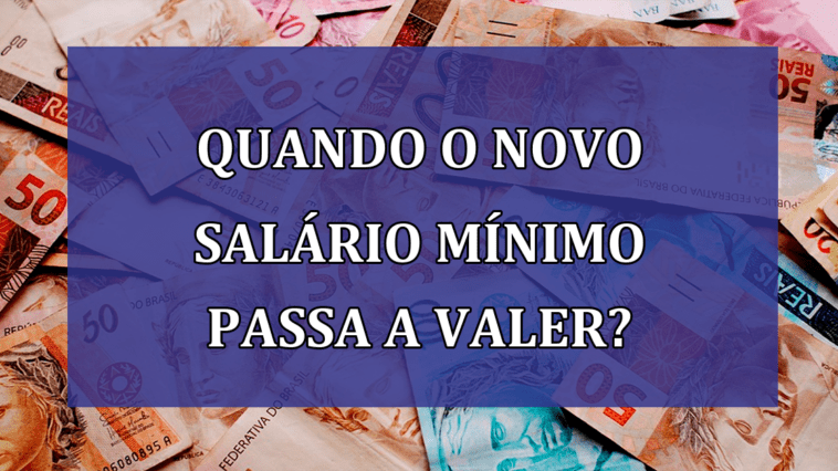 Quando o NOVO salario minimo passa a VALER?